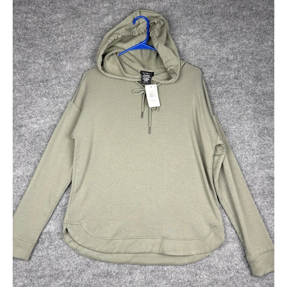 Max & Mia Women's 2-Piece Hoodie Lounge Set, Dark Sage (Green), Size XS